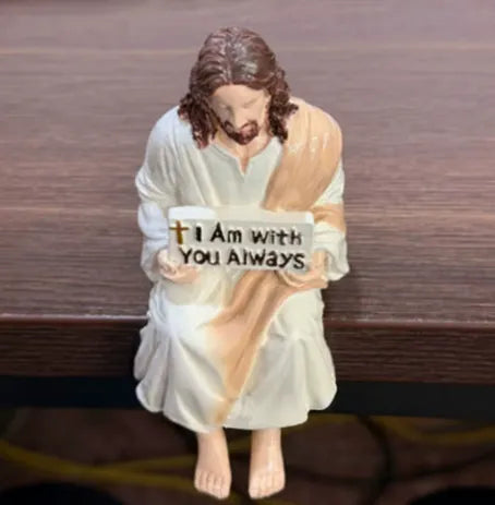 Ręcznie wykonana figurka✝️Jezusa Serene Desk Companion🙏