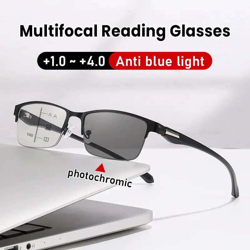 【Kup 1, otrzymaj 1 gratis】Progresywne wieloogniskowe okulary do czytania fotochromicznego