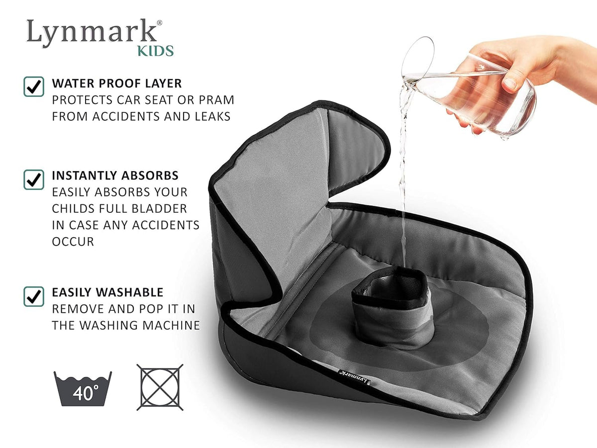 Lynmark® – Ochraniacz na fotelik samochodowy do nauki korzystania z nocnika – zabezpieczenie przed przemoczeniem