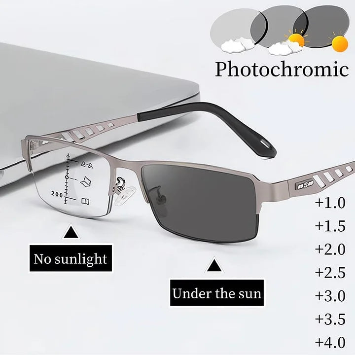 【Kup 1, otrzymaj 1 gratis】Progresywne wieloogniskowe okulary do czytania fotochromicznego