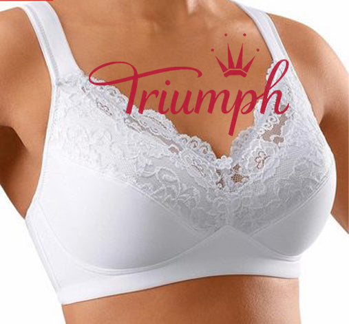Triumph - 3 szt (75A-110F) 💝Miękki stanik z wygodnymi ramiączkami, bez✨ fiszbinek