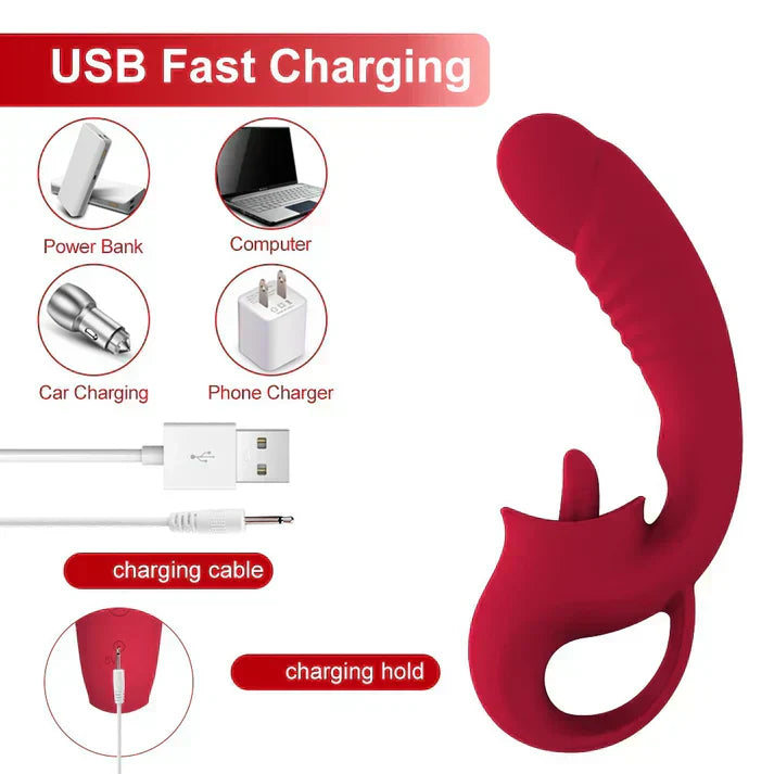 💥Ostateczny wibrator 2-w-1 do parcia i całowania – uwolnij przyjemność i satysfakcję