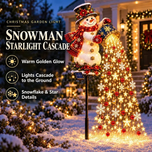 🎄 Uroczy wodospad Starlight – zasilane energią słoneczną, wycinane dekoracje ogrodowe LED