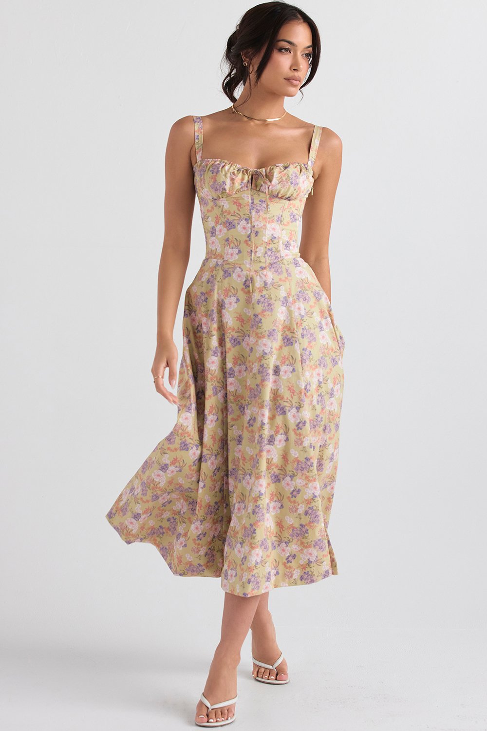 CARMEN PRINT BUSTIER SUNDRESS