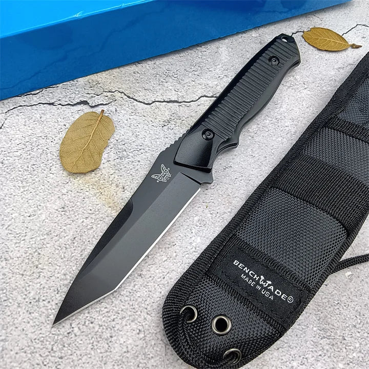 Nóż myśliwski Butterfly BM140BK o wysokiej twardości, zintegrowany, prosty, nóż outdoorowy, wspinaczka górska, kemping, dzicz, przenośny, ostry, prosty nóż