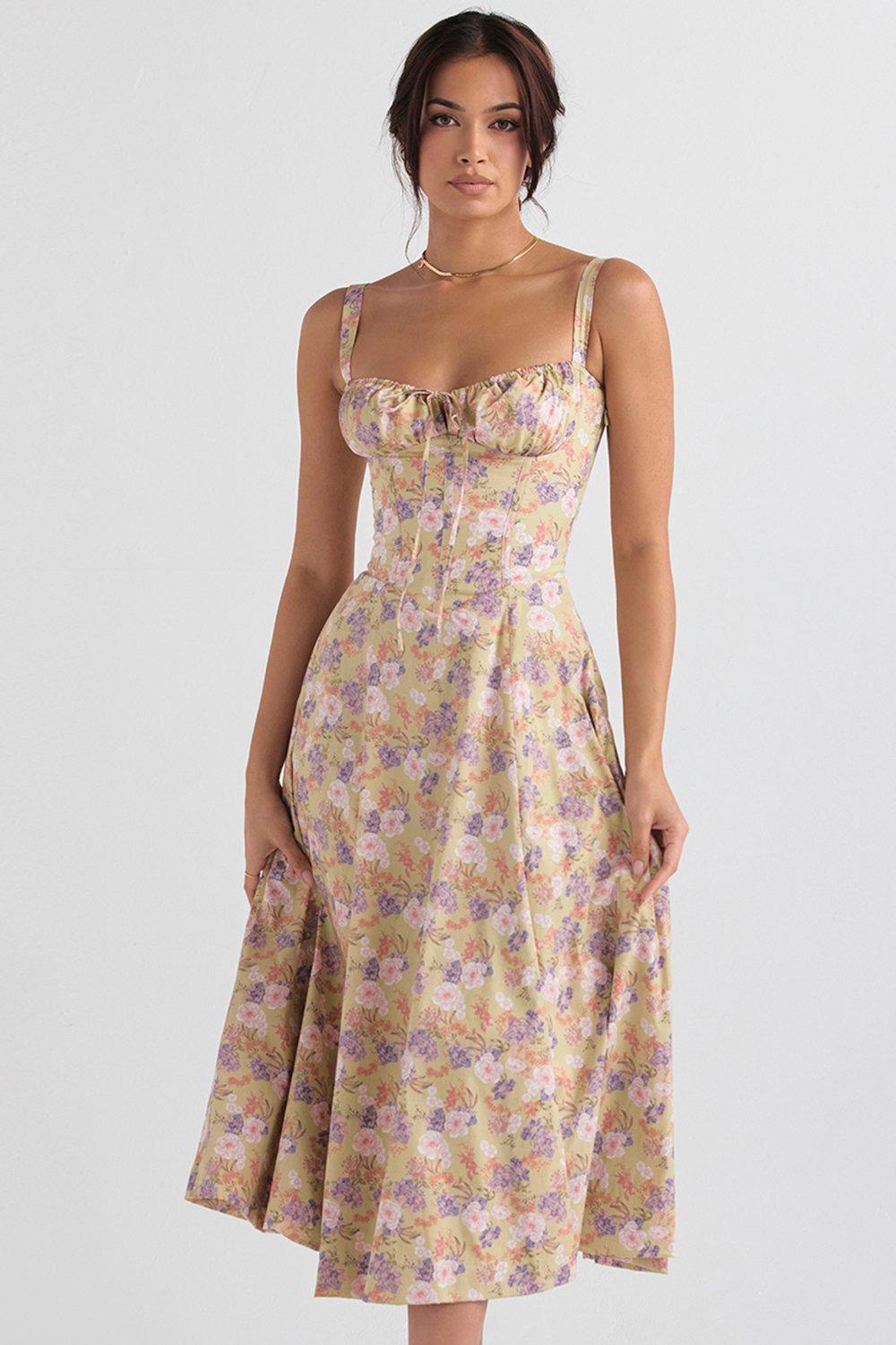 CARMEN PRINT BUSTIER SUNDRESS