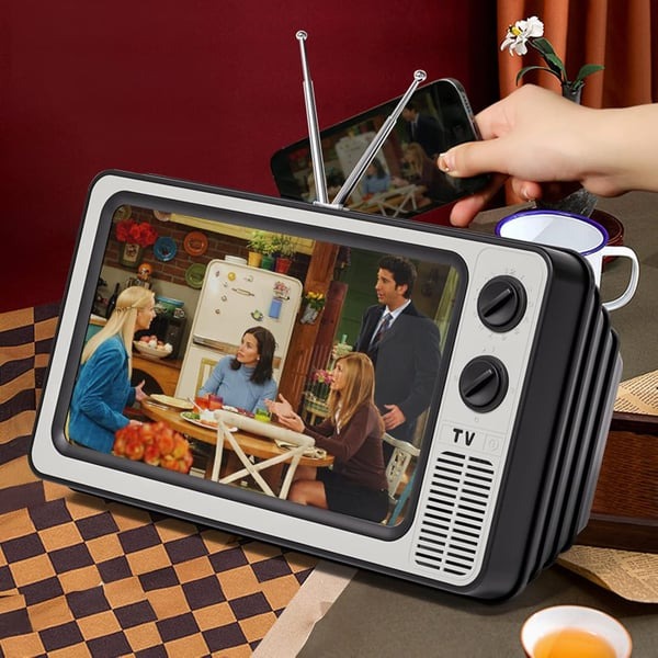 📺Powiększacz do telefonu komórkowego – Retro 3D wzmacniacz telewizora HD