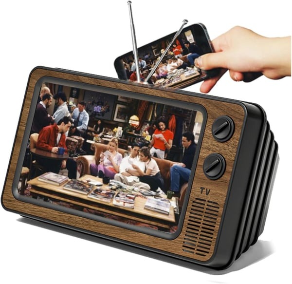 📺Powiększacz do telefonu komórkowego – Retro 3D wzmacniacz telewizora HD