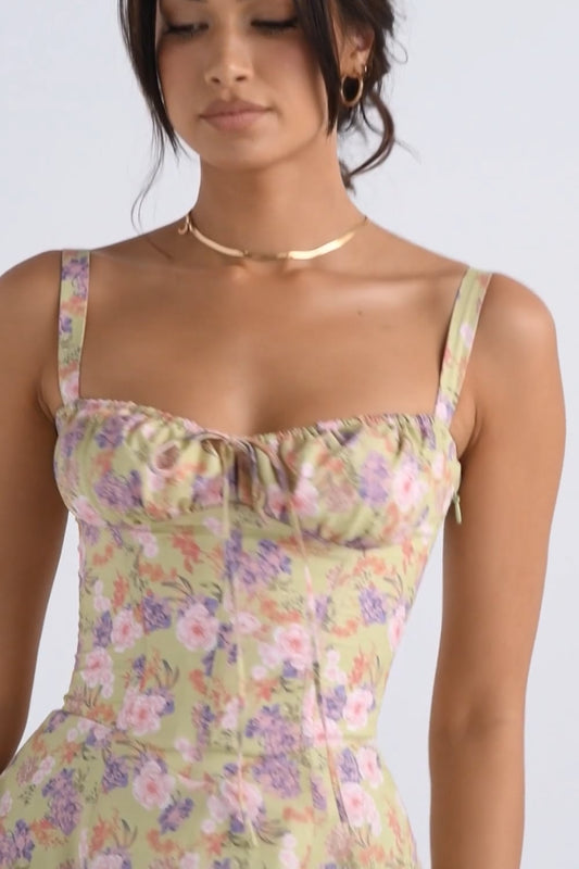 CARMEN PRINT BUSTIER SUNDRESS