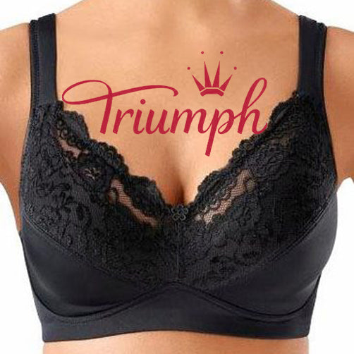 Triumph - 3 szt (75A-110F) 💝Miękki stanik z wygodnymi ramiączkami, bez✨ fiszbinek